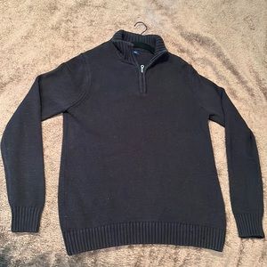 Collared neck long sweater